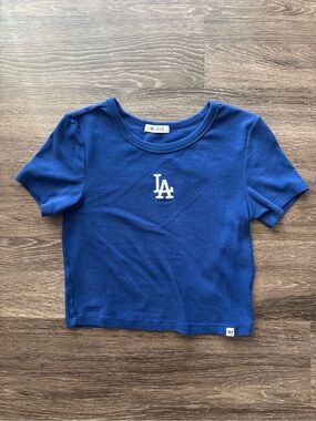47 Dodgers Logo Crop Baby T-Shirt Size Medium